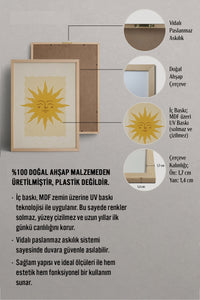 HOMEPACK Ahşap Çerçeveli Tablo Çerçeveli Poster Sanatsal Modern Duvar Dekoru BEK-8274