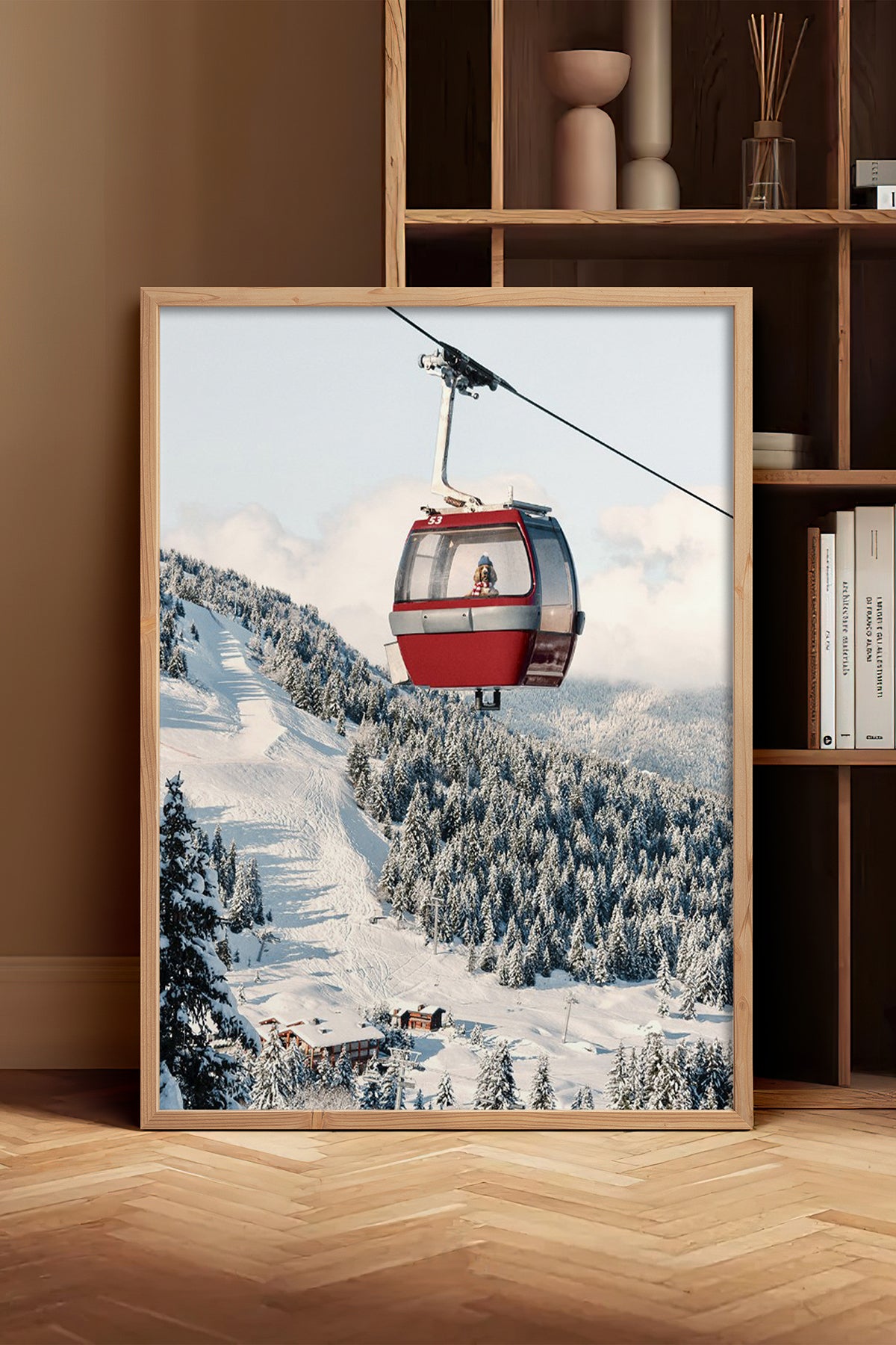 HOMEPACK Ahşap Çerçeveli Tablo Çerçeveli Poster Sanatsal Modern Duvar Dekoru BEK-8275