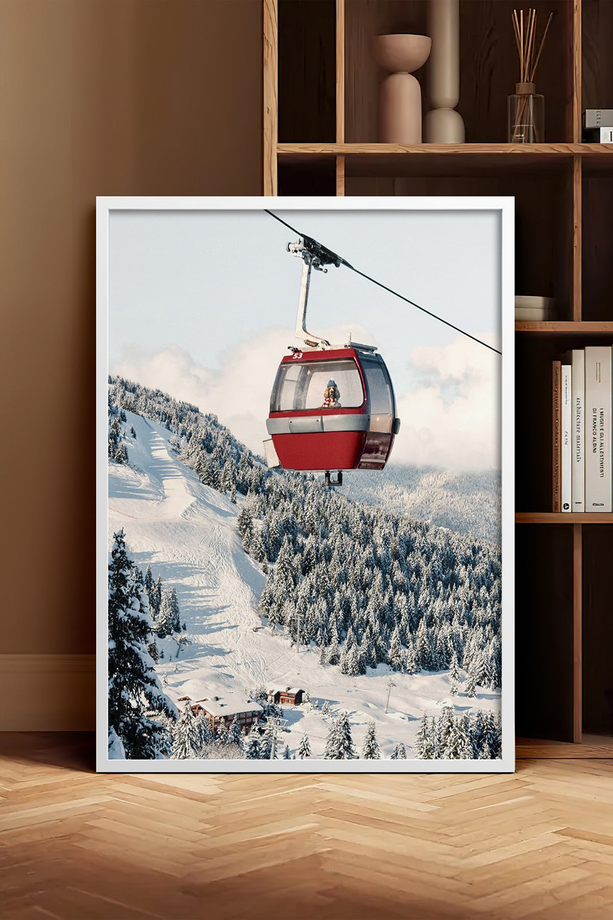 HOMEPACK Ahşap Çerçeveli Tablo Çerçeveli Poster Sanatsal Modern Duvar Dekoru BEK-8275
