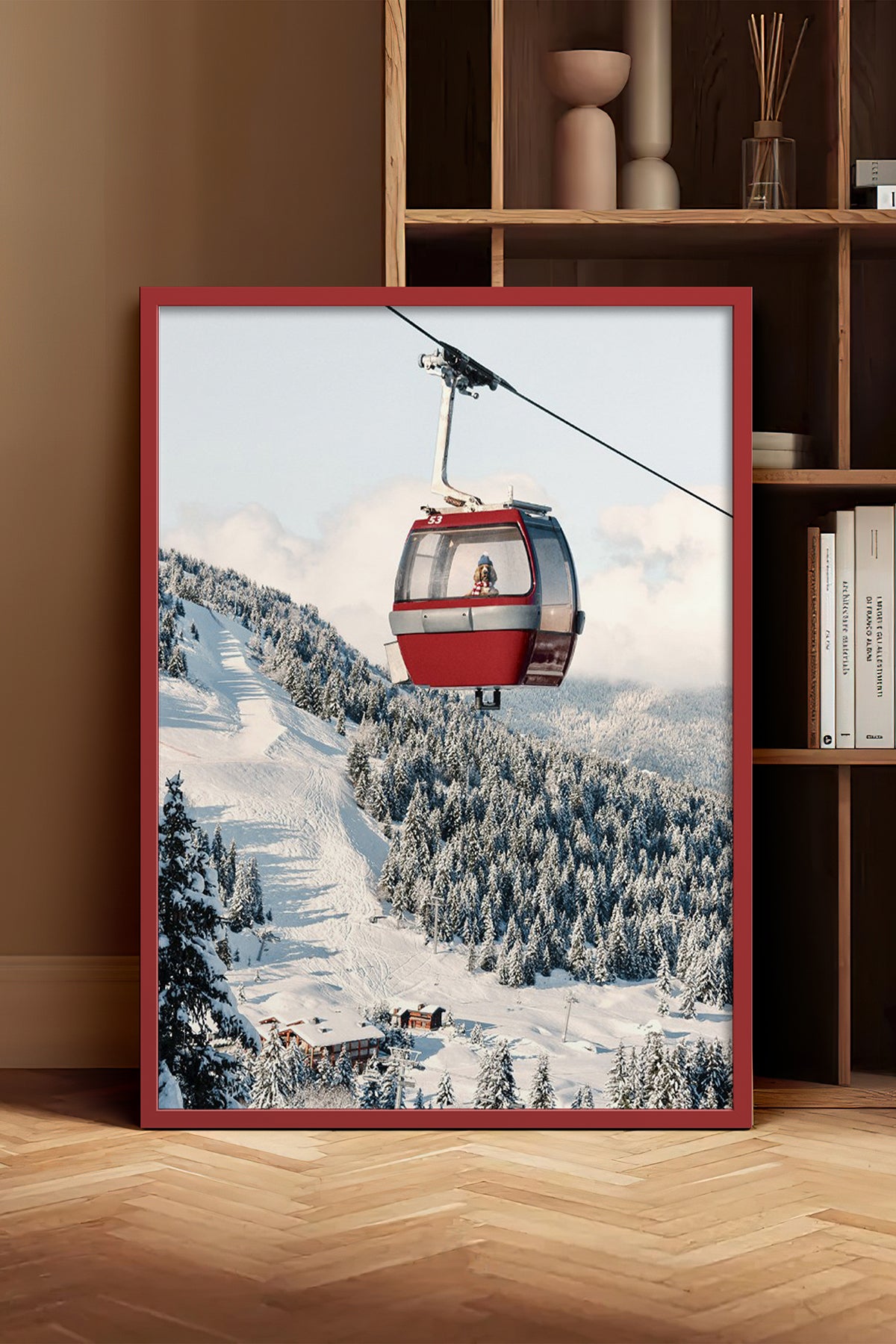 HOMEPACK Ahşap Çerçeveli Tablo Çerçeveli Poster Sanatsal Modern Duvar Dekoru BEK-8275