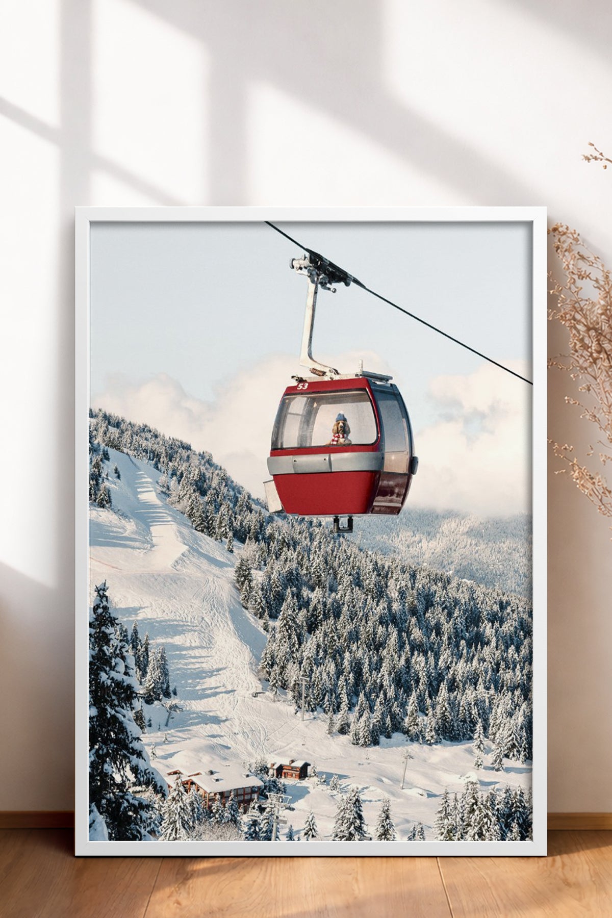 HOMEPACK Ahşap Çerçeveli Tablo Çerçeveli Poster Sanatsal Modern Duvar Dekoru BEK-8275