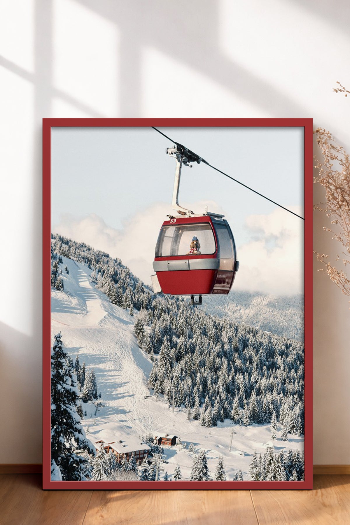 HOMEPACK Ahşap Çerçeveli Tablo Çerçeveli Poster Sanatsal Modern Duvar Dekoru BEK-8275