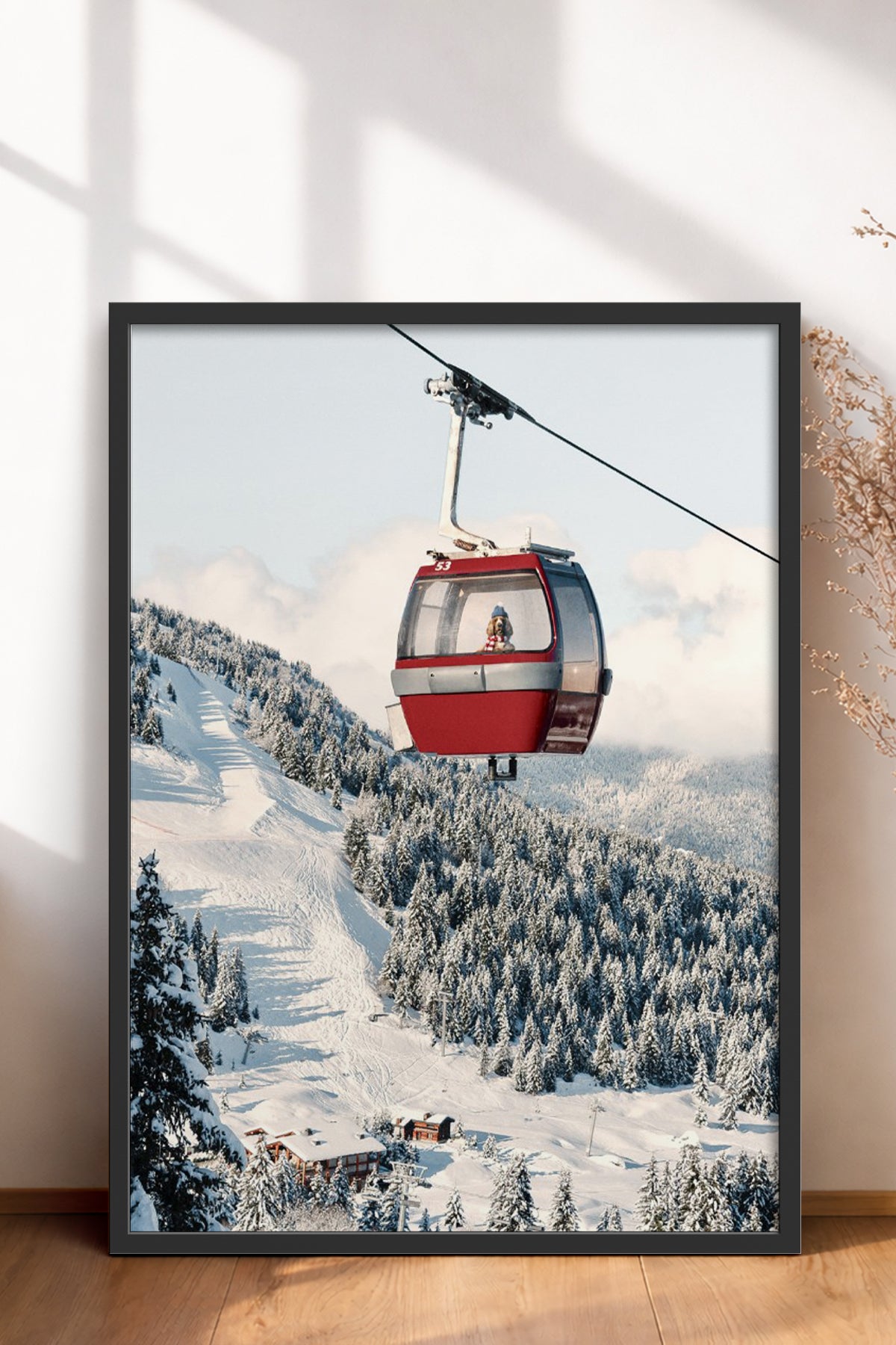 HOMEPACK Ahşap Çerçeveli Tablo Çerçeveli Poster Sanatsal Modern Duvar Dekoru BEK-8275