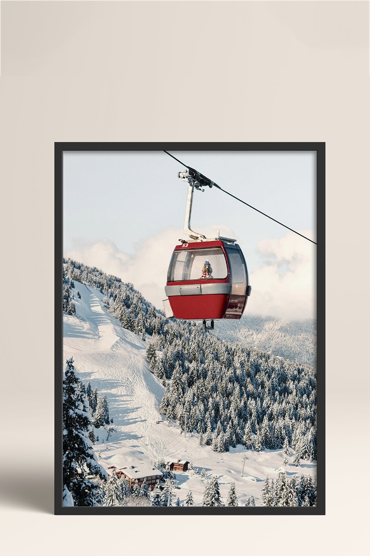 HOMEPACK Ahşap Çerçeveli Tablo Çerçeveli Poster Sanatsal Modern Duvar Dekoru BEK-8275