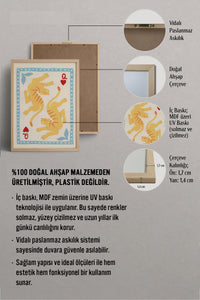 HOMEPACK Ahşap Çerçeveli Tablo Çerçeveli Poster Sanatsal Modern Duvar Dekoru BEK-8276