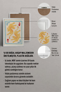 HOMEPACK Ahşap Çerçeveli Tablo Çerçeveli Poster Sanatsal Modern Duvar Dekoru BEK-8276