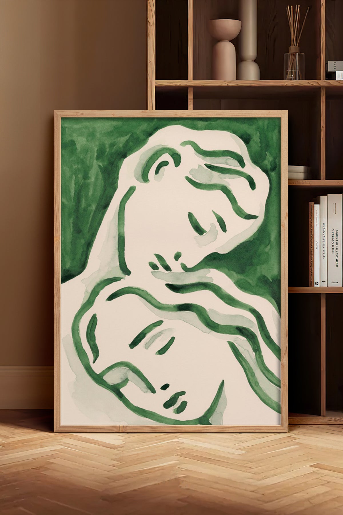 HOMEPACK Ahşap Çerçeveli Tablo Çerçeveli Poster Sanatsal Modern Duvar Dekoru BEK-8277