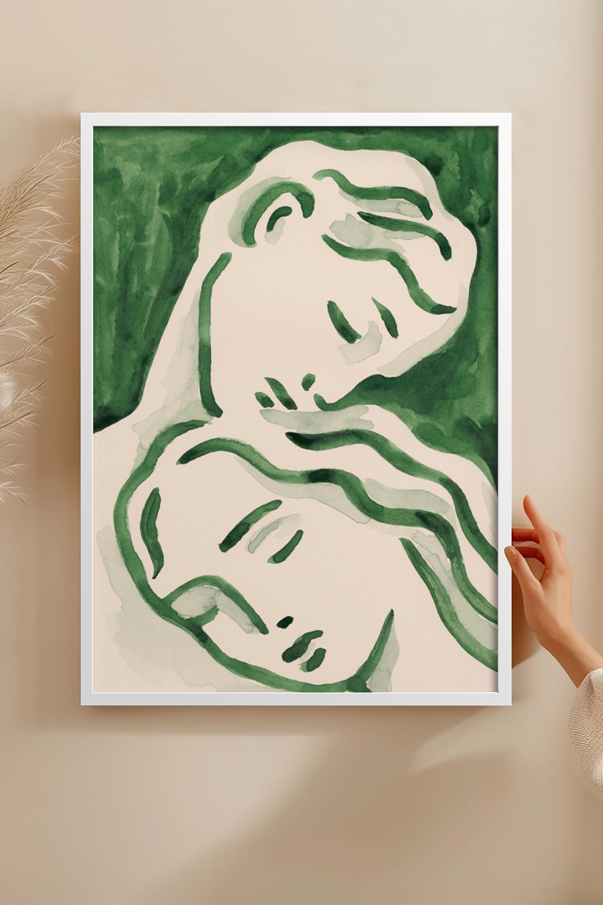 HOMEPACK Ahşap Çerçeveli Tablo Çerçeveli Poster Sanatsal Modern Duvar Dekoru BEK-8277
