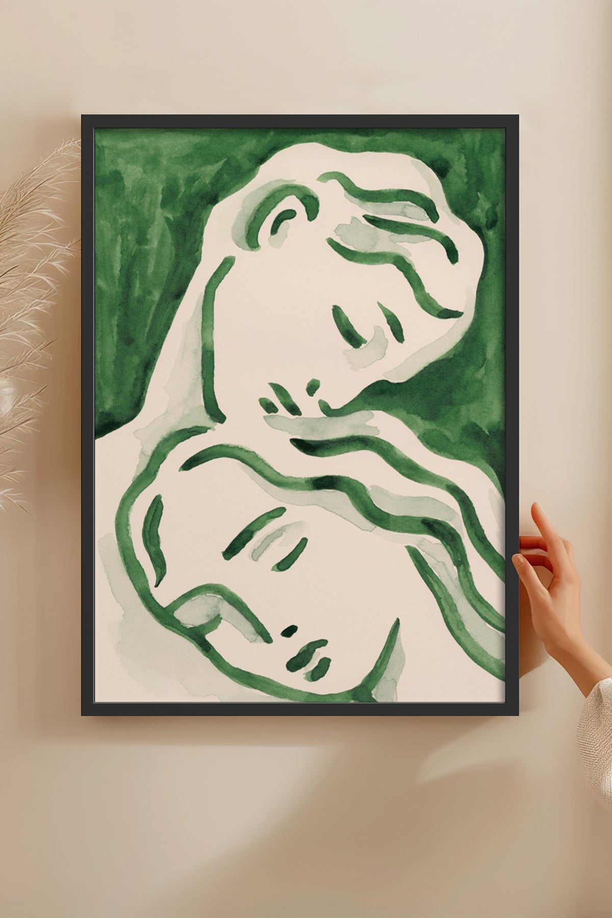 HOMEPACK Ahşap Çerçeveli Tablo Çerçeveli Poster Sanatsal Modern Duvar Dekoru BEK-8277