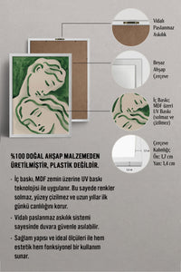 HOMEPACK Ahşap Çerçeveli Tablo Çerçeveli Poster Sanatsal Modern Duvar Dekoru BEK-8277