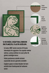 HOMEPACK Ahşap Çerçeveli Tablo Çerçeveli Poster Sanatsal Modern Duvar Dekoru BEK-8277