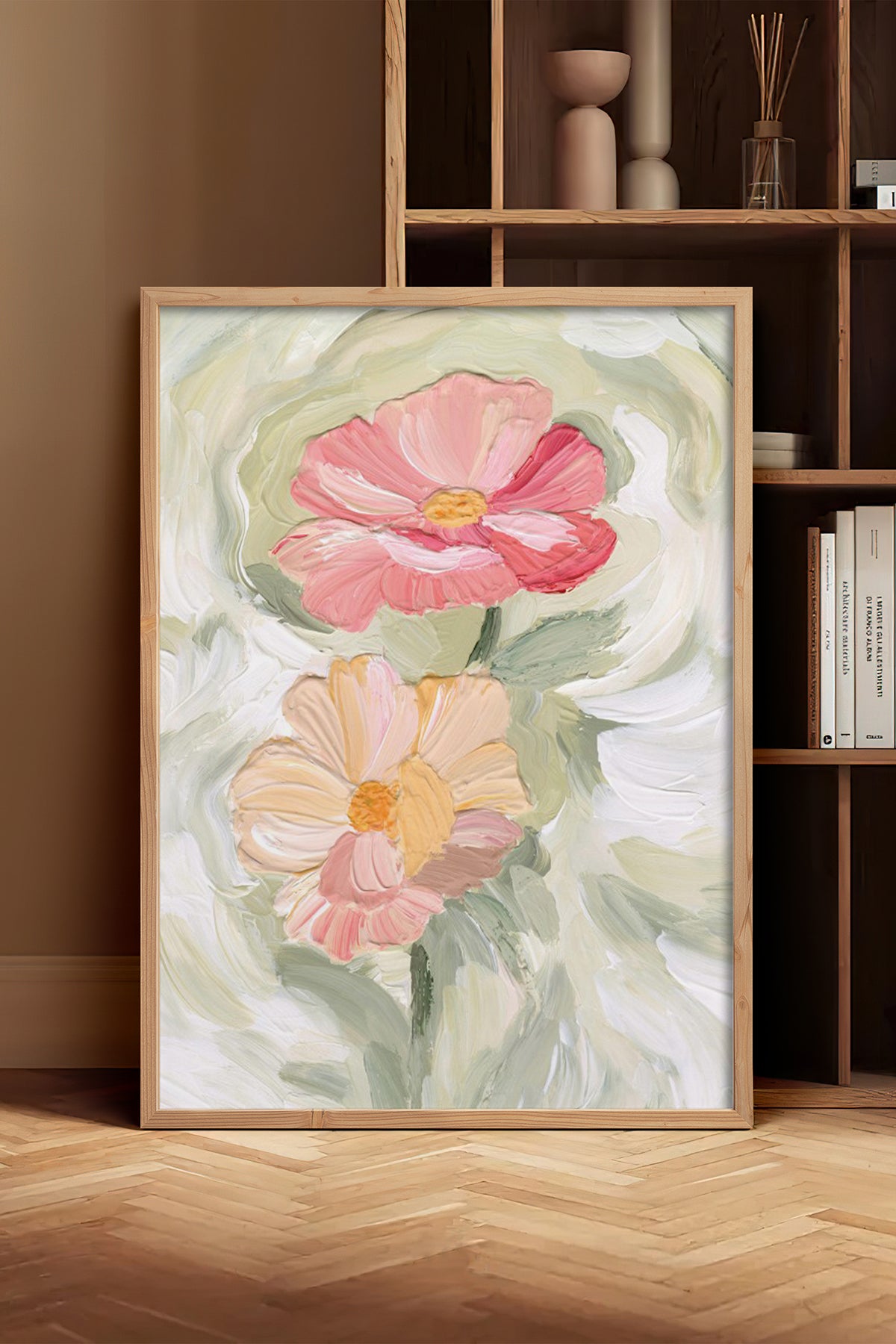 HOMEPACK Ahşap Çerçeveli Tablo Çerçeveli Poster Sanatsal Modern Duvar Dekoru BEK-8278