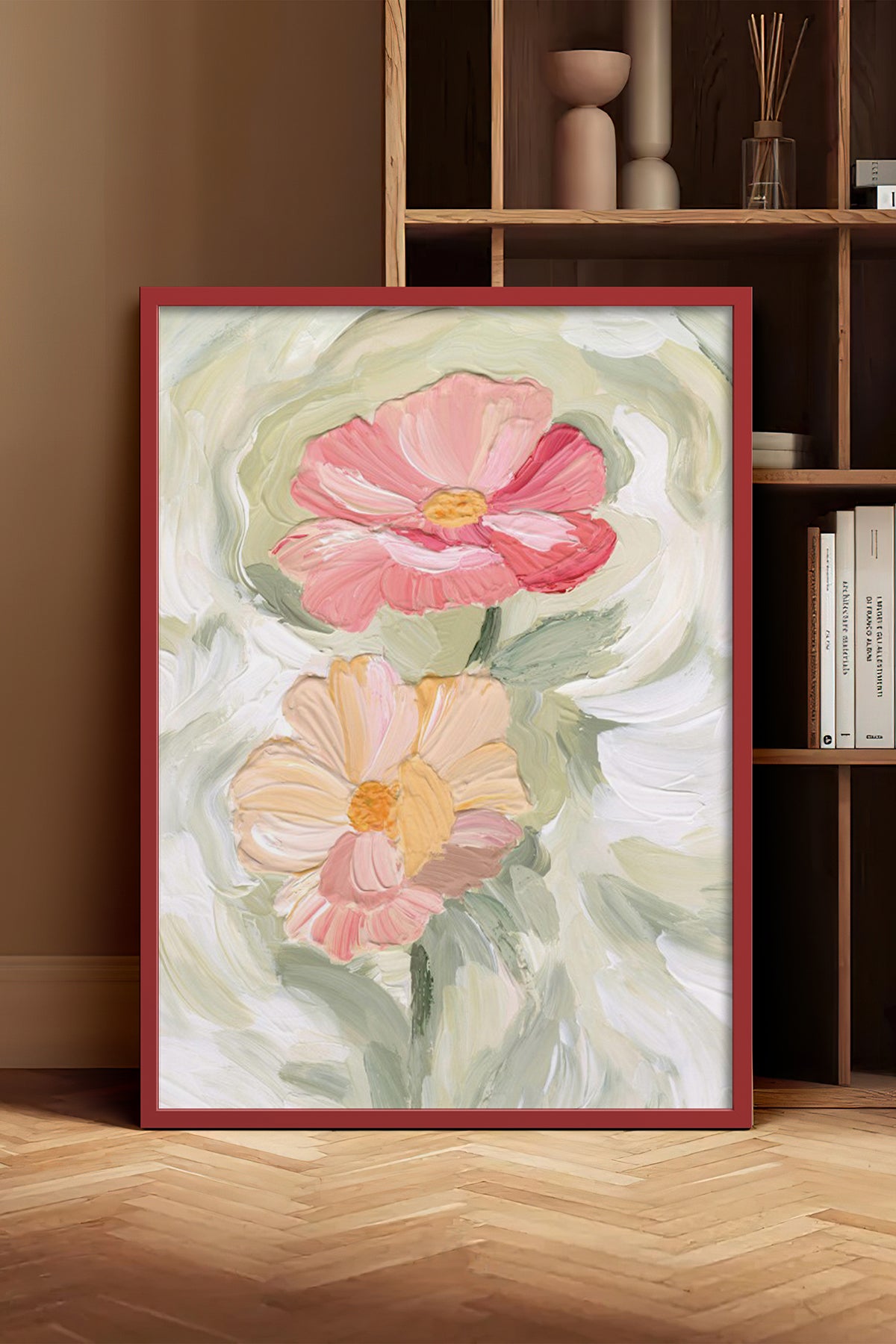 HOMEPACK Ahşap Çerçeveli Tablo Çerçeveli Poster Sanatsal Modern Duvar Dekoru BEK-8278
