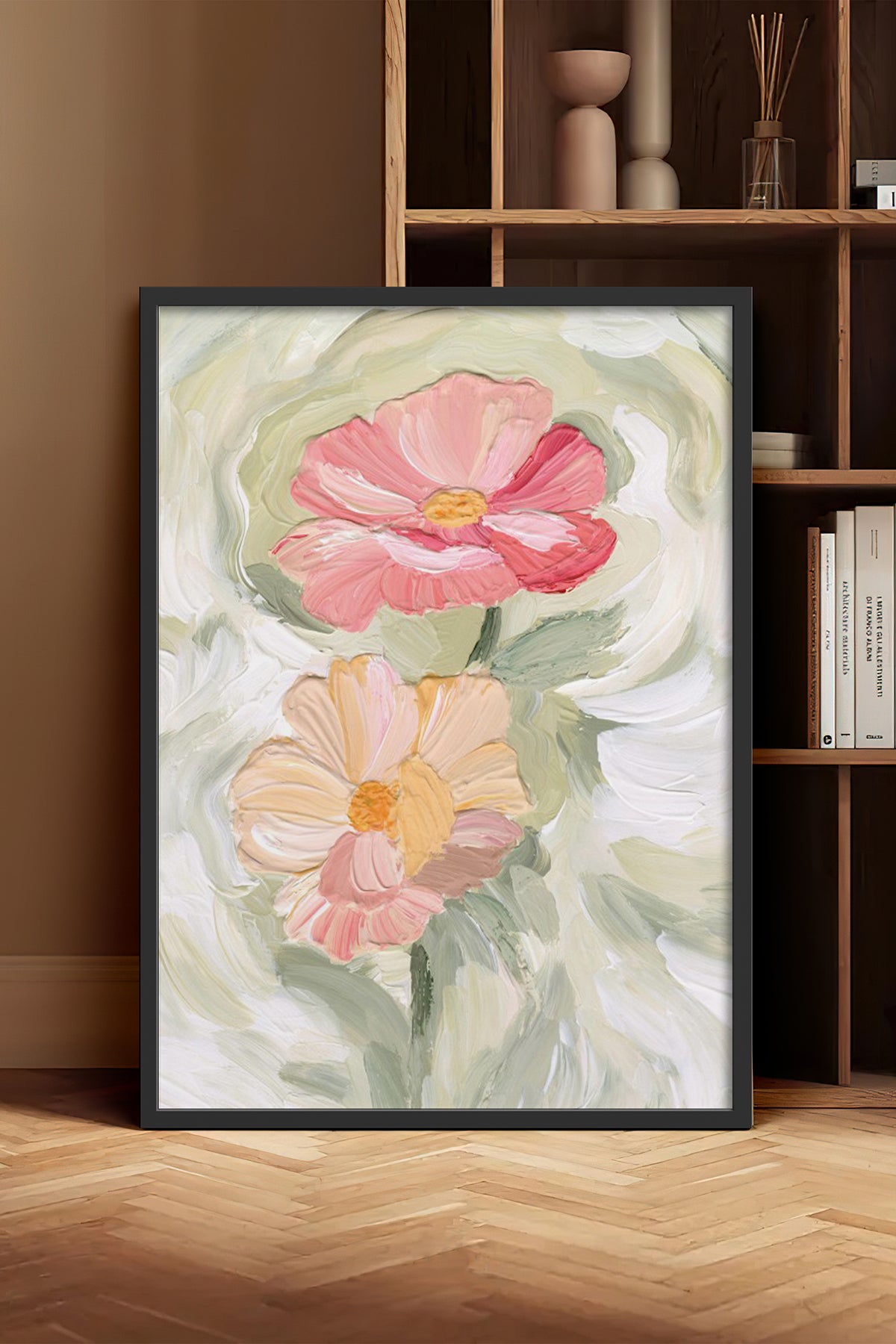 HOMEPACK Ahşap Çerçeveli Tablo Çerçeveli Poster Sanatsal Modern Duvar Dekoru BEK-8278