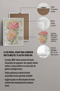 HOMEPACK Ahşap Çerçeveli Tablo Çerçeveli Poster Sanatsal Modern Duvar Dekoru BEK-8278