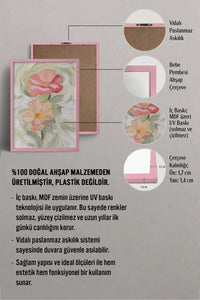 HOMEPACK Ahşap Çerçeveli Tablo Çerçeveli Poster Sanatsal Modern Duvar Dekoru BEK-8278