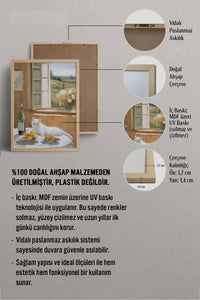 HOMEPACK Ahşap Çerçeveli Tablo Çerçeveli Poster Sanatsal Modern Duvar Dekoru BEK-8279