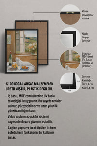 HOMEPACK Ahşap Çerçeveli Tablo Çerçeveli Poster Sanatsal Modern Duvar Dekoru BEK-8279