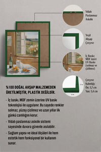 HOMEPACK Ahşap Çerçeveli Tablo Çerçeveli Poster Sanatsal Modern Duvar Dekoru BEK-8279