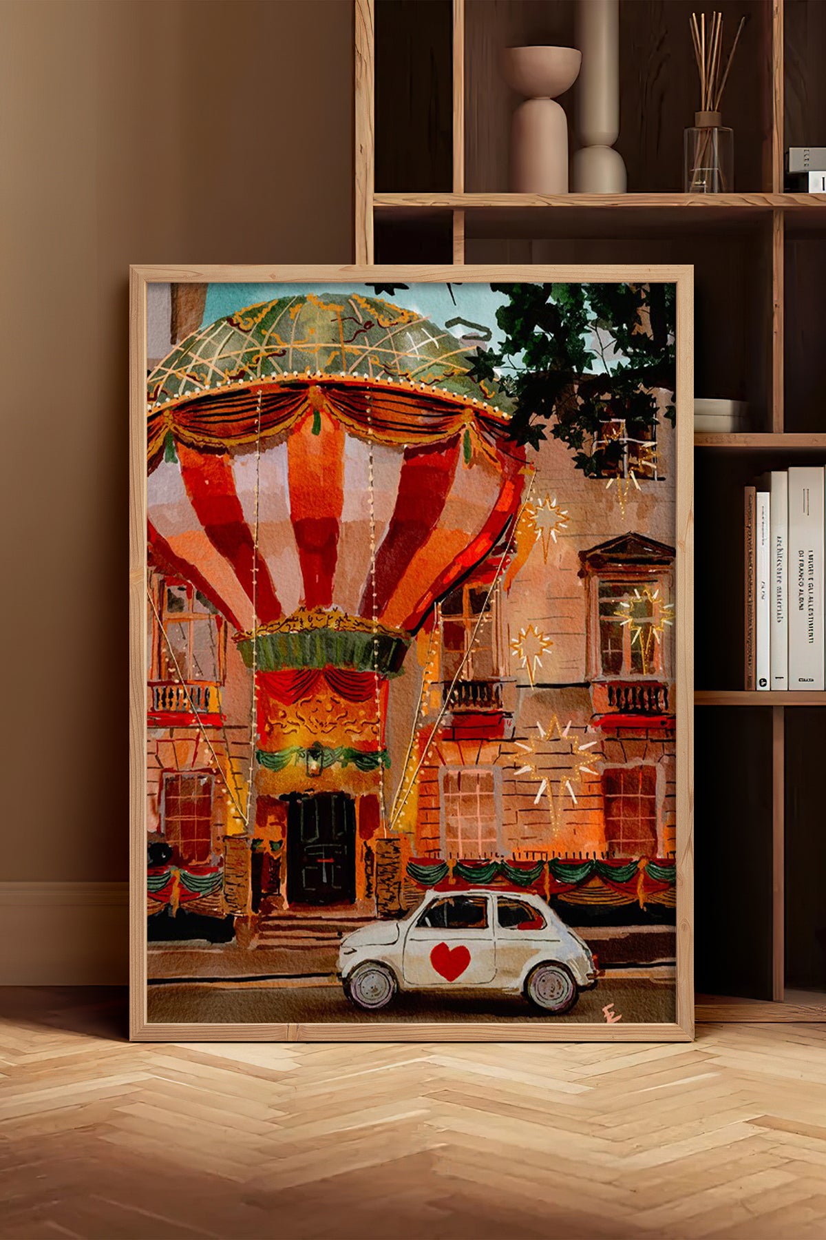 HOMEPACK Ahşap Çerçeveli Tablo Çerçeveli Poster Sanatsal Modern Duvar Dekoru BEK-8280