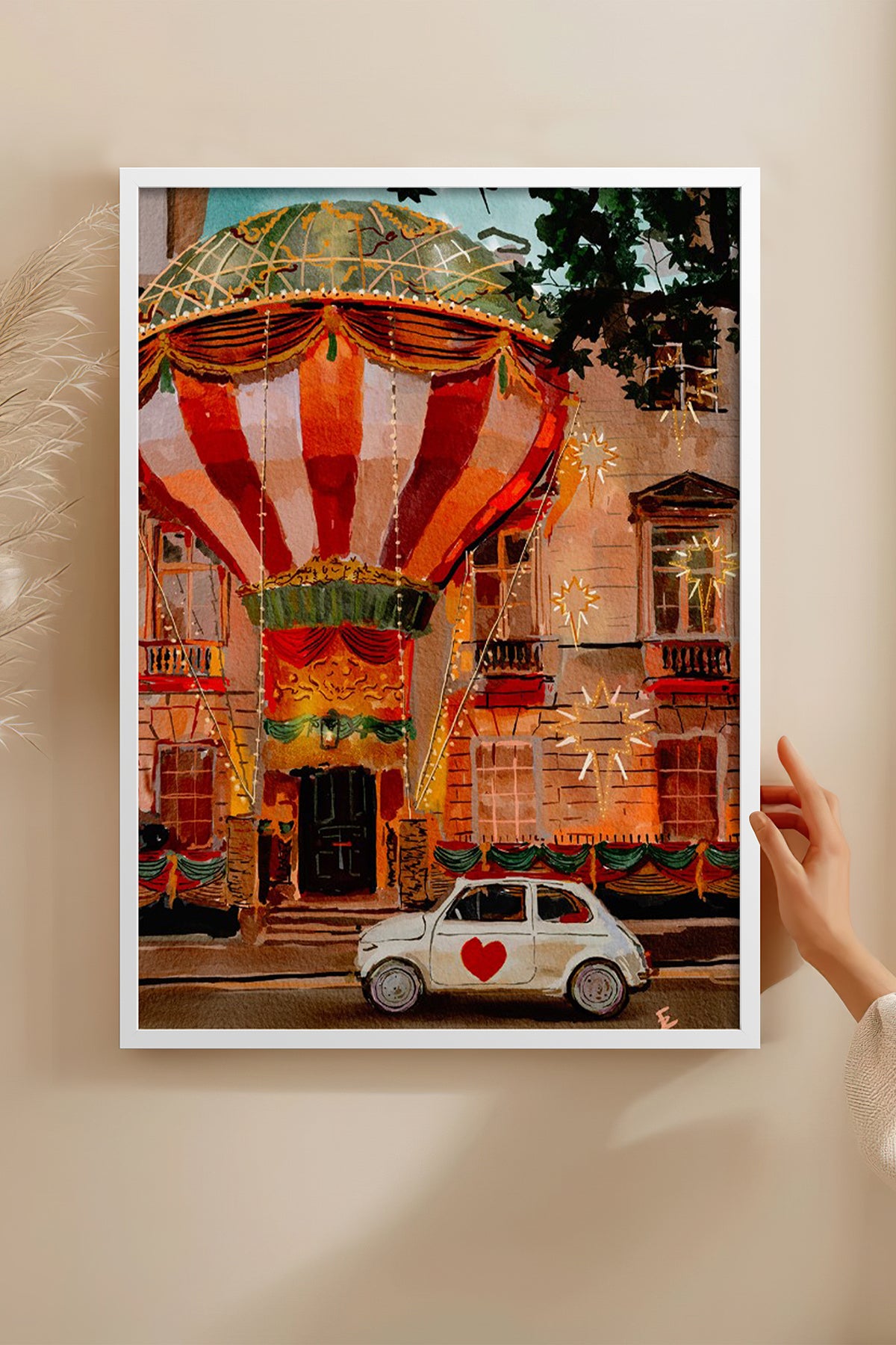HOMEPACK Ahşap Çerçeveli Tablo Çerçeveli Poster Sanatsal Modern Duvar Dekoru BEK-8280