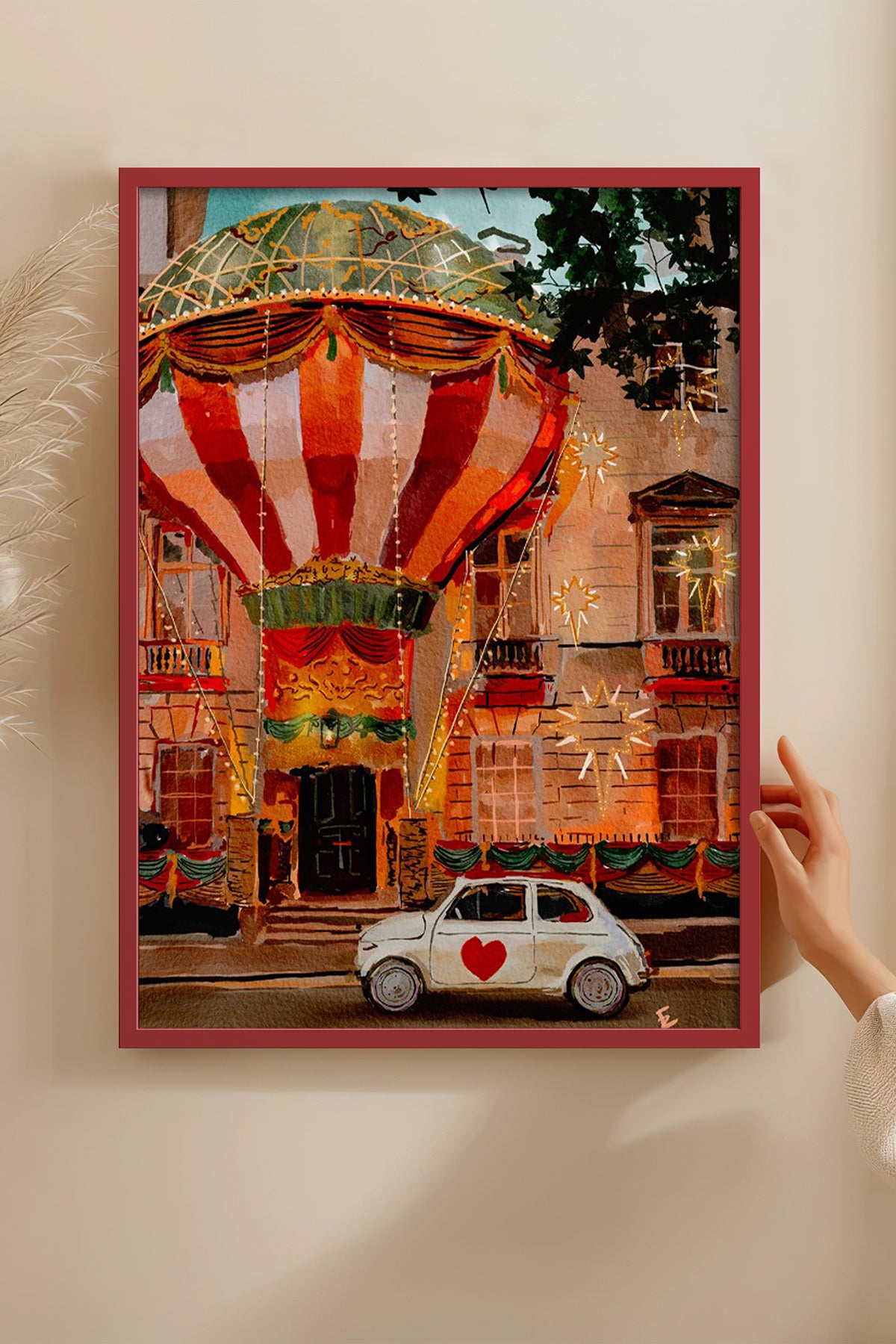HOMEPACK Ahşap Çerçeveli Tablo Çerçeveli Poster Sanatsal Modern Duvar Dekoru BEK-8280