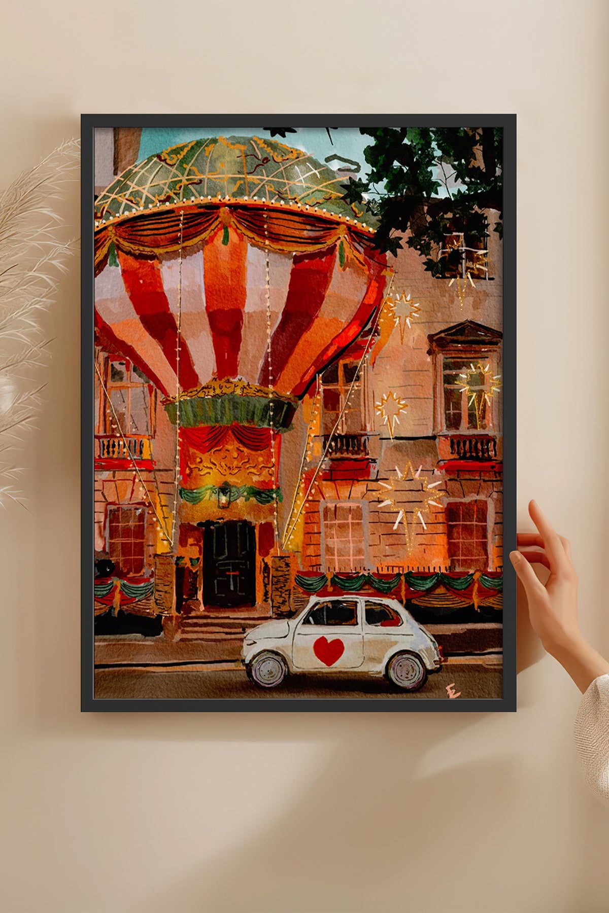 HOMEPACK Ahşap Çerçeveli Tablo Çerçeveli Poster Sanatsal Modern Duvar Dekoru BEK-8280