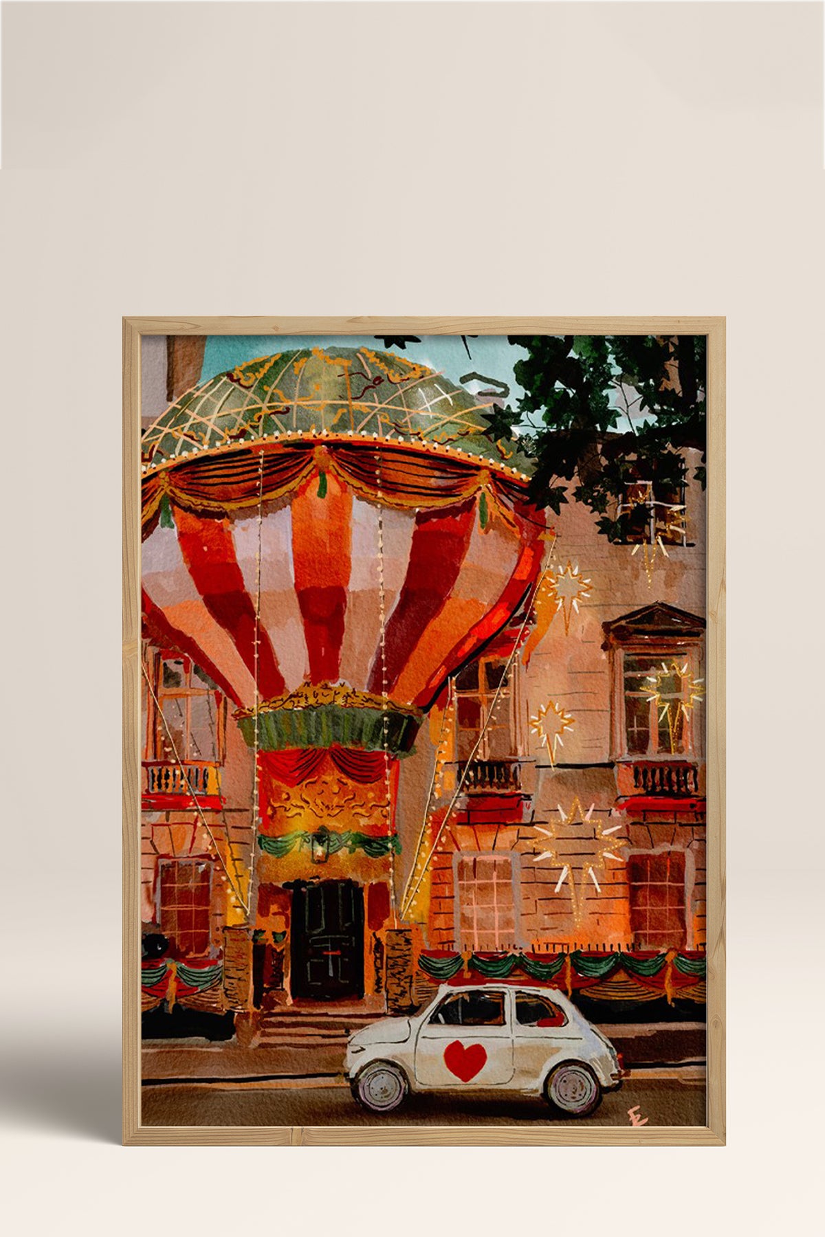 HOMEPACK Ahşap Çerçeveli Tablo Çerçeveli Poster Sanatsal Modern Duvar Dekoru BEK-8280