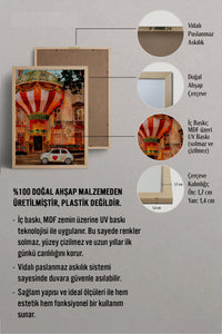 HOMEPACK Ahşap Çerçeveli Tablo Çerçeveli Poster Sanatsal Modern Duvar Dekoru BEK-8280