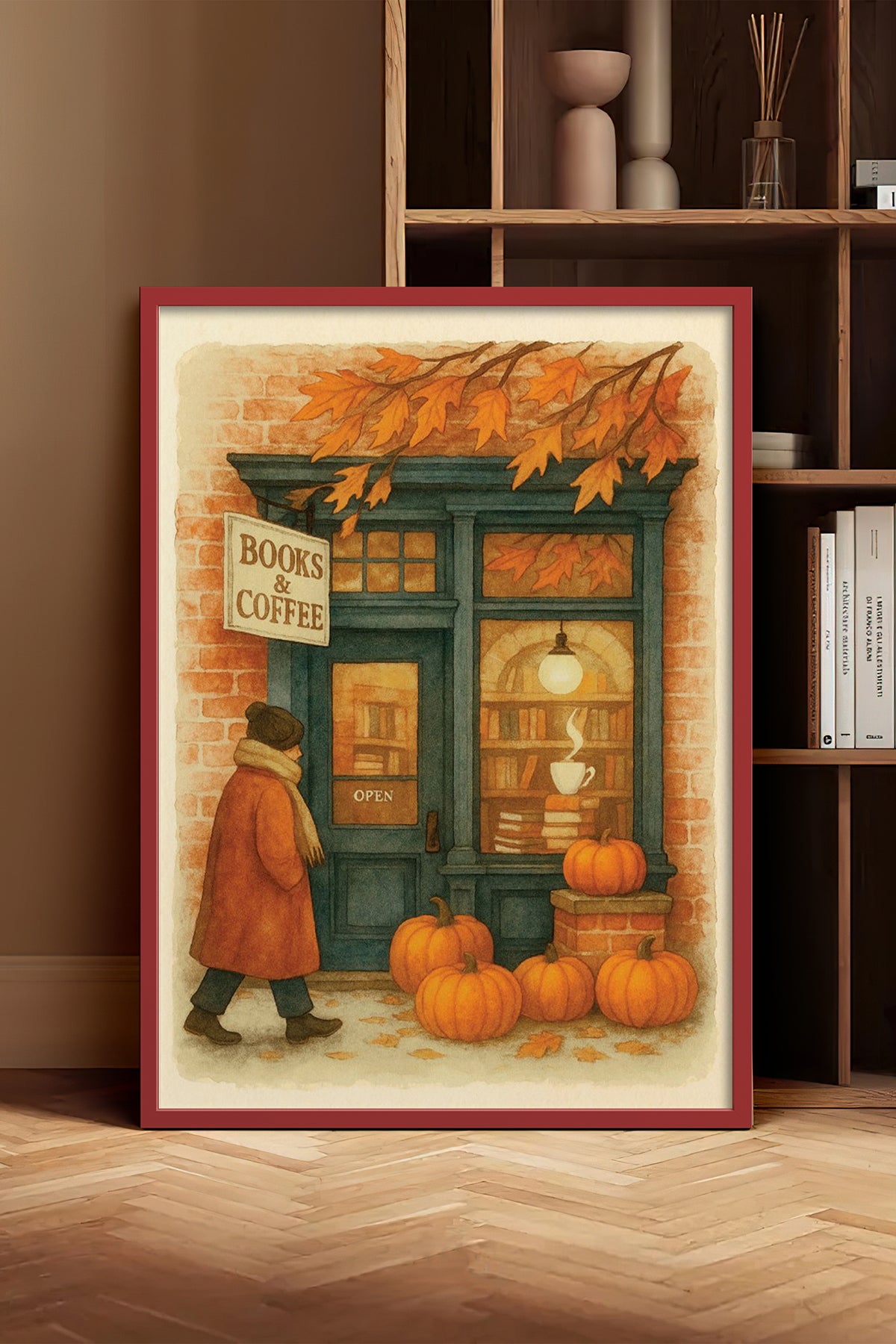 HOMEPACK Ahşap Çerçeveli Tablo Çerçeveli Poster Sanatsal Modern Duvar Dekoru BEK-8283