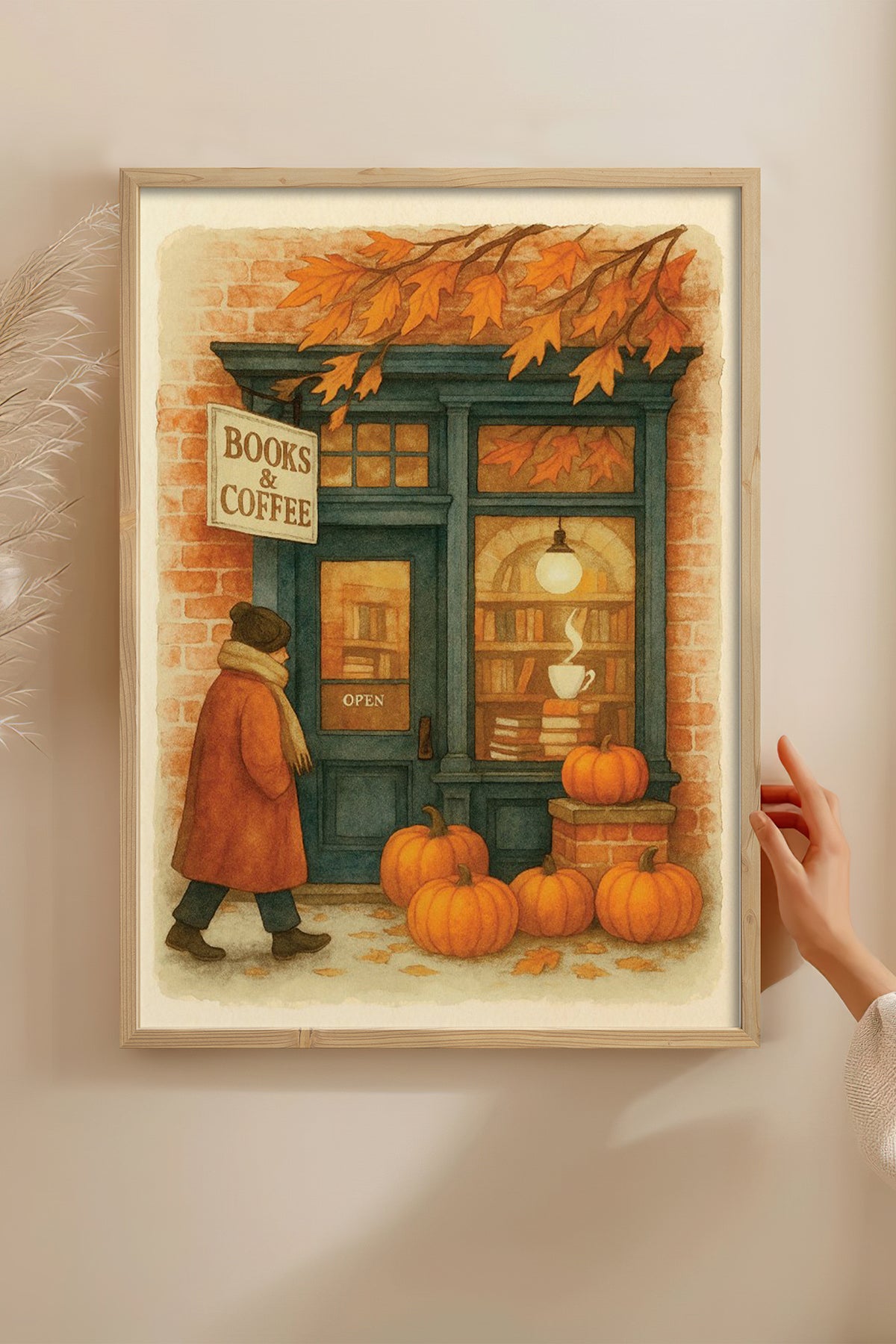 HOMEPACK Ahşap Çerçeveli Tablo Çerçeveli Poster Sanatsal Modern Duvar Dekoru BEK-8283