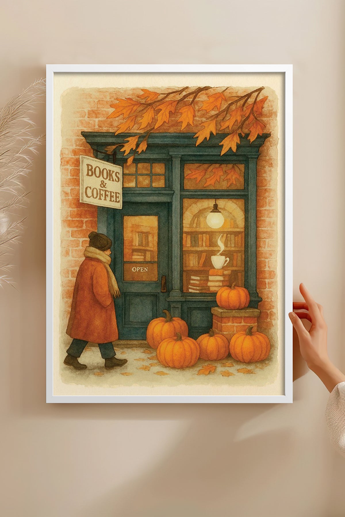 HOMEPACK Ahşap Çerçeveli Tablo Çerçeveli Poster Sanatsal Modern Duvar Dekoru BEK-8283