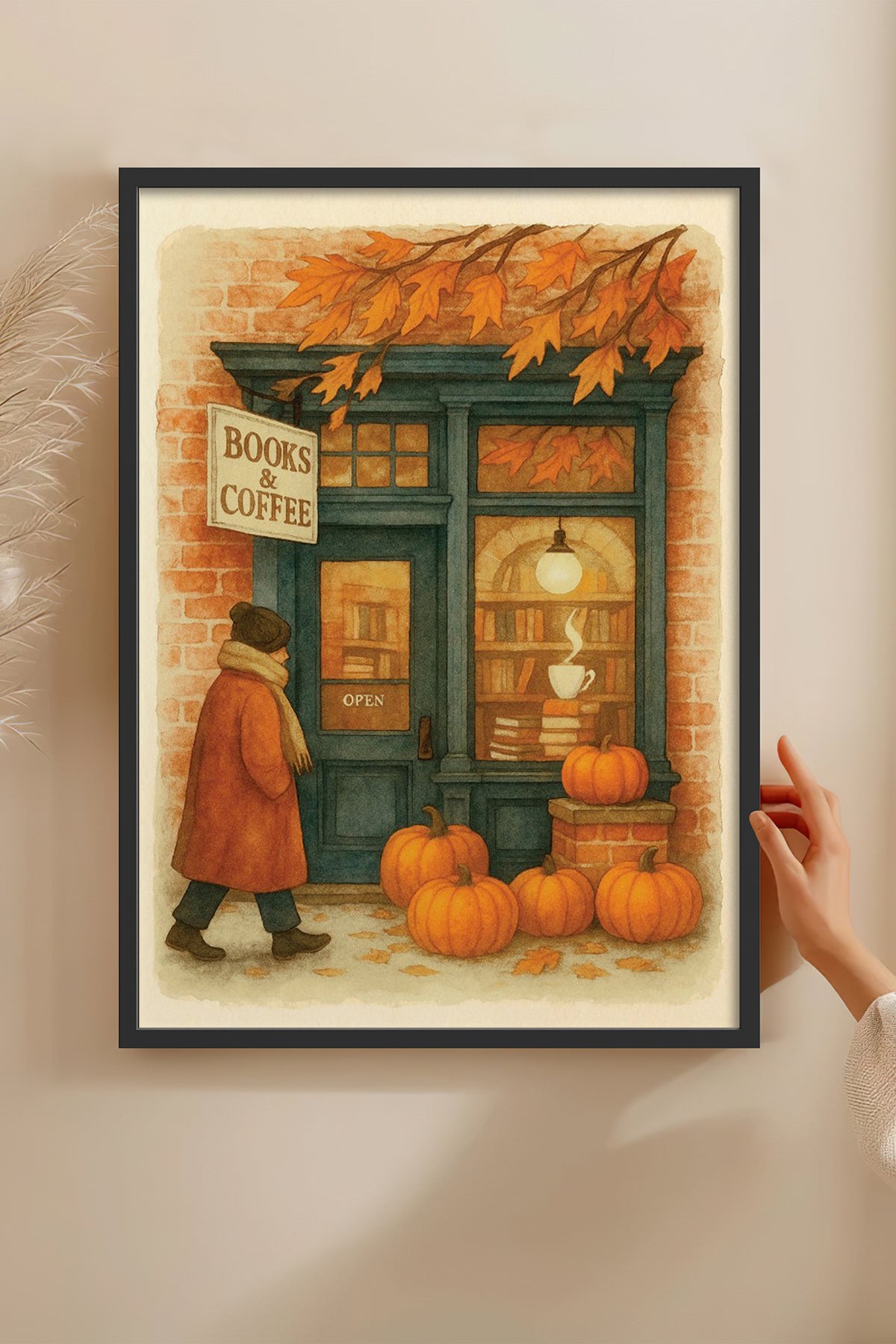 HOMEPACK Ahşap Çerçeveli Tablo Çerçeveli Poster Sanatsal Modern Duvar Dekoru BEK-8283