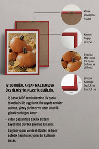 HOMEPACK Ahşap Çerçeveli Tablo Çerçeveli Poster Sanatsal Modern Duvar Dekoru BEK-8285
