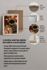 HOMEPACK Ahşap Çerçeveli Tablo Çerçeveli Poster Sanatsal Modern Duvar Dekoru BEK-8286