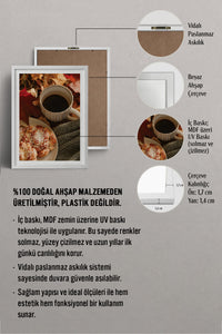 HOMEPACK Ahşap Çerçeveli Tablo Çerçeveli Poster Sanatsal Modern Duvar Dekoru BEK-8286