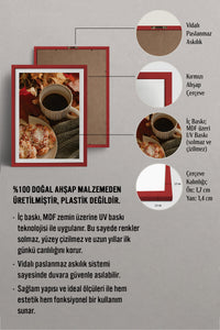 HOMEPACK Ahşap Çerçeveli Tablo Çerçeveli Poster Sanatsal Modern Duvar Dekoru BEK-8286