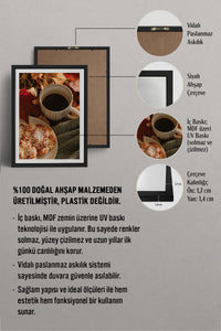 HOMEPACK Ahşap Çerçeveli Tablo Çerçeveli Poster Sanatsal Modern Duvar Dekoru BEK-8286
