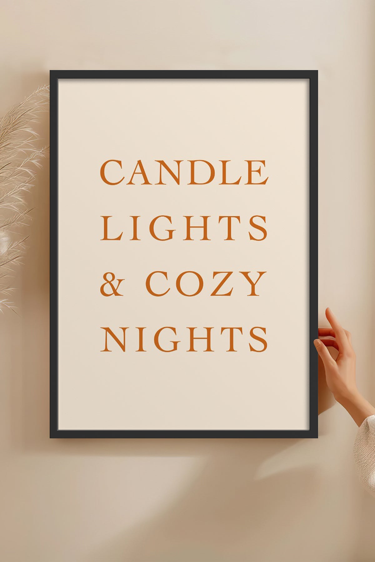 HOMEPACK Ahşap Çerçeveli Tablo Çerçeveli Poster Sanatsal Modern Duvar Dekoru BEK-8287