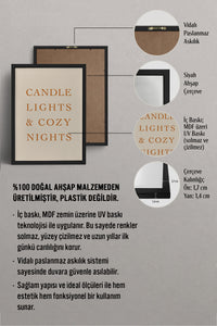 HOMEPACK Ahşap Çerçeveli Tablo Çerçeveli Poster Sanatsal Modern Duvar Dekoru BEK-8287