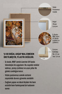HOMEPACK Ahşap Çerçeveli Tablo Çerçeveli Poster Sanatsal Modern Duvar Dekoru BEK-8289