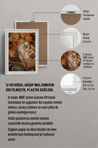 HOMEPACK Ahşap Çerçeveli Tablo Çerçeveli Poster Sanatsal Modern Duvar Dekoru BEK-8289