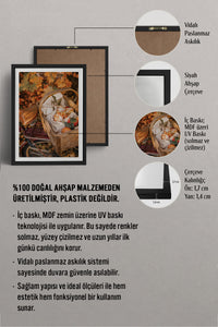 HOMEPACK Ahşap Çerçeveli Tablo Çerçeveli Poster Sanatsal Modern Duvar Dekoru BEK-8289