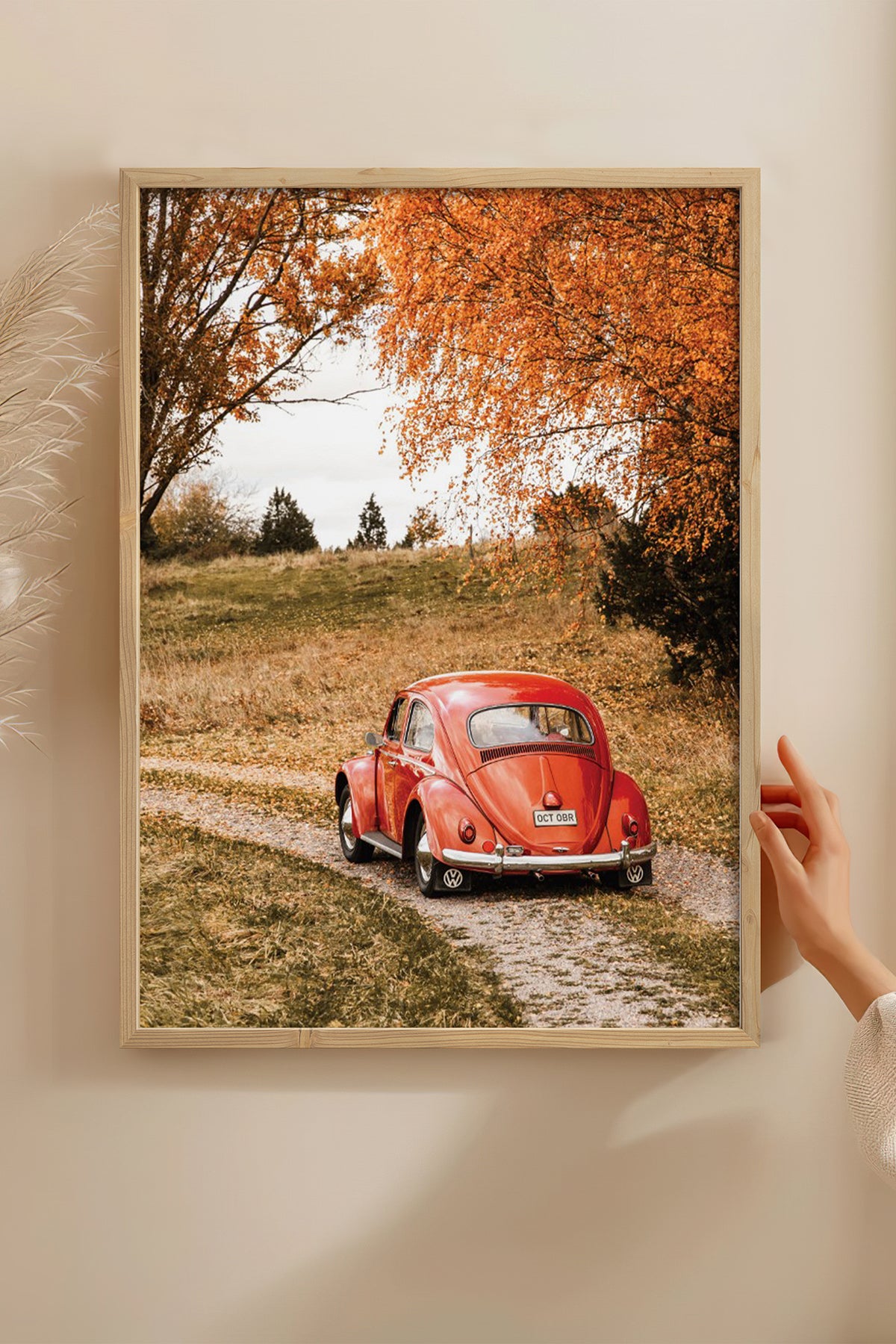 HOMEPACK Ahşap Çerçeveli Tablo Çerçeveli Poster Sanatsal Modern Duvar Dekoru BEK-8290