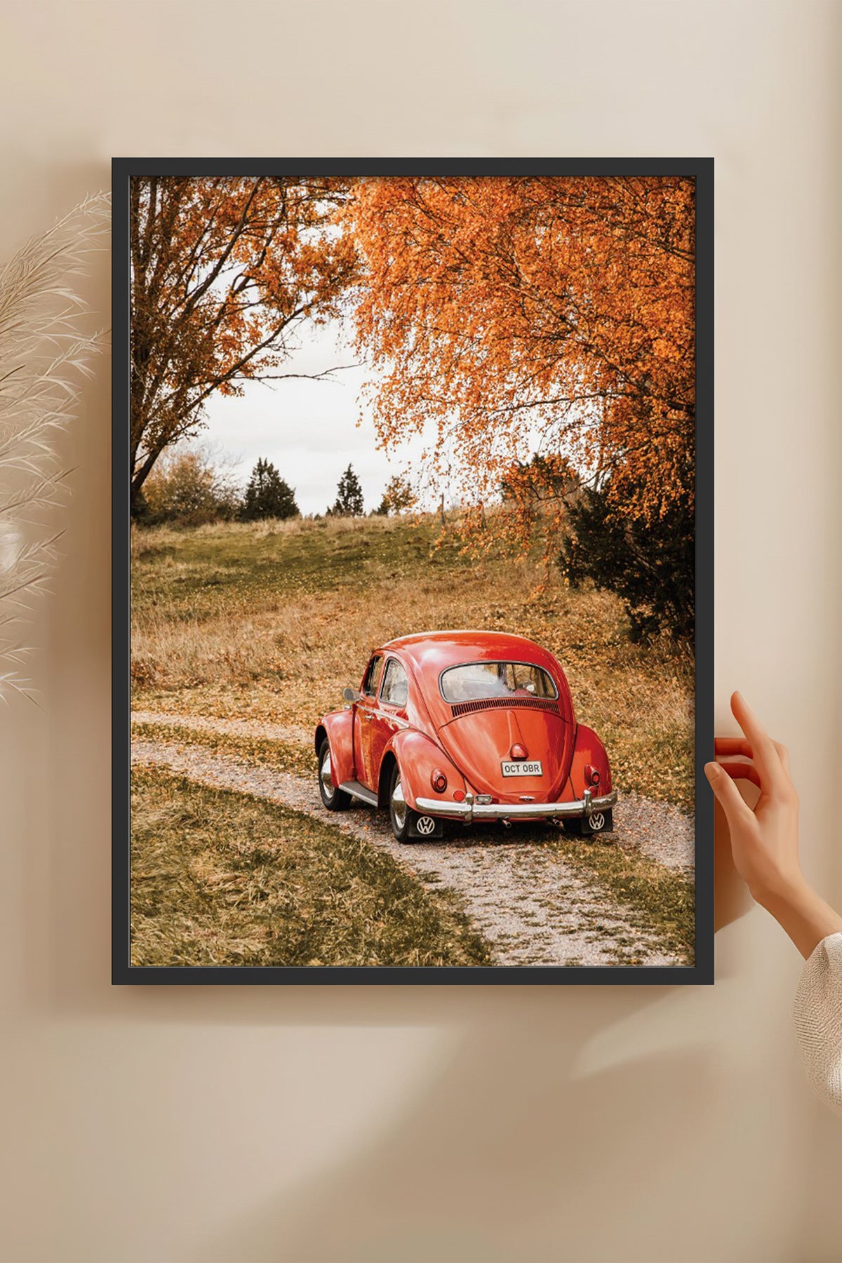 HOMEPACK Ahşap Çerçeveli Tablo Çerçeveli Poster Sanatsal Modern Duvar Dekoru BEK-8290