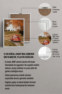 HOMEPACK Ahşap Çerçeveli Tablo Çerçeveli Poster Sanatsal Modern Duvar Dekoru BEK-8290