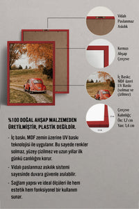 HOMEPACK Ahşap Çerçeveli Tablo Çerçeveli Poster Sanatsal Modern Duvar Dekoru BEK-8290