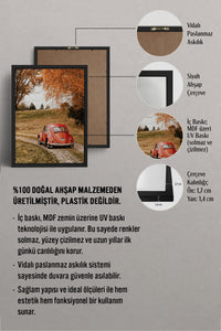 HOMEPACK Ahşap Çerçeveli Tablo Çerçeveli Poster Sanatsal Modern Duvar Dekoru BEK-8290