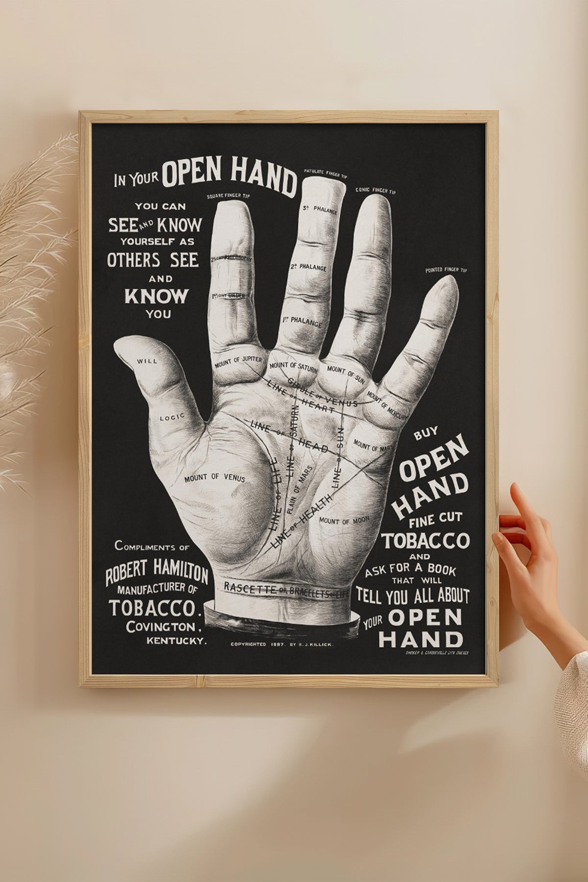 HOMEPACK Ahşap Çerçeveli Tablo Çerçeveli Poster Sanatsal Modern Duvar Dekoru BEK-8291