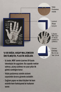 HOMEPACK Ahşap Çerçeveli Tablo Çerçeveli Poster Sanatsal Modern Duvar Dekoru BEK-8291
